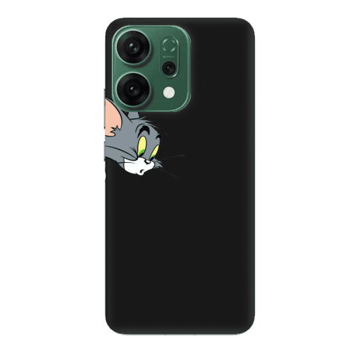 Oppo RENO 14 Tom 1 Black Colored Silicone TPU Θήκη
